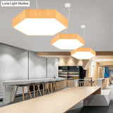 Hexagon Led Pendant Lamp - Simplicity Meets Elegance In Bedroom Chandelier