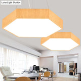 Hexagon Led Pendant Lamp - Simplicity Meets Elegance In Bedroom Chandelier