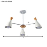 Horn-Shaped Metal Macaroon Chandelier: Ideal Kindergarten Hanging Pendant Fixture