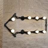 Industrial Arrow-Shaped 8-Light Wall Sconce In Black/Bronze For Restaurants Bronze