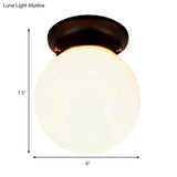 Industrial Black/Clear Glass Flush Mount Lighting Fixture 6’/6.5’ Wide