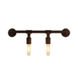 Industrial Black Iron Wall Sconce Light With Straight Pipe Design - Ideal For Living Room 2/4/6