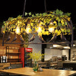 Industrial Black Metal Pendant Lighting: 4-Light Caged Island Design For Dining Room With Bird