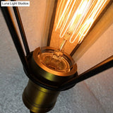 Industrial Geometric Metal Pendant Light Fixture For Restaurants And More- Black