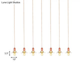 Industrial Gold Finish Tandem Pendant Light With Multiple Bulbs - Perfect For High Ceiling Areas
