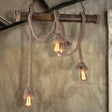 Industrial Island Pendant Light - Exposed Bulb Rope Design Dining Room Hanging Lamp In Beige (4/8