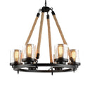 Industrial Metal Black Chandelier Pendant With 6/8 Lights - Stylish Ceiling Lamp For Restaurants 6 /