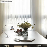 Industrial Metal Desk Light With Adjustable Arm And Chrome Finish For Study Rooms