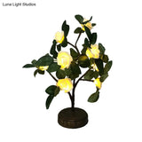 Industrial Metal Led Black Bedside Lamp - Rose Restaurant Night Table Light