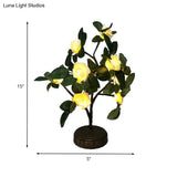 Industrial Metal Led Black Bedside Lamp - Rose Restaurant Night Table Light