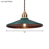 Industrial Metal Pendant Ceiling Lamp: Single-Shade Suspension Lighting For Bistro