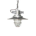 Industrial Metal Pendant Ceiling Lamp: Single-Shade Suspension Lighting For Bistro Textured Silver