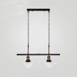 Industrial Metal Pendant Light Fixture For Kitchen Island With White Cone Shades And Chains (2 Or
