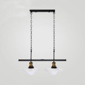 Industrial Metal Pendant Light Fixture For Kitchen Island With White Cone Shades And Chains (2 Or
