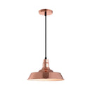 Industrial Metal Pendant With 1 Head - Barn Shaped Living Room Ceiling Fixture In Copper/Gold Hang