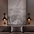 Industrial Metal Wall Sconce With Water Pipe - Dark Rust Finish 1-Light Farmhouse Light Fixture