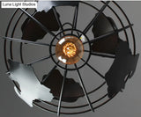 Industrial Orb Pendant Light With Metal Cage Shade For Living Room
