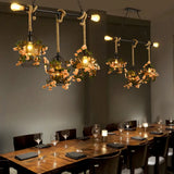 Industrial Pink Cage Chandelier With Artificial Cherry Blossom Pendant Light - Ideal For
