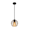 Industrial Retro Black Metal Pendant Light With Spherical Cage - Ideal For Restaurants