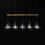 Industrial Smoke Glass Island Lighting 6/8/10-Light Nickel/Bronze Led Pendant Fixture 10 / Bronze