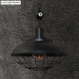 Industrial-Style Black Wire Cage Pendant Lamp - Perfect For Restaurants