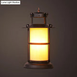 Industrial Style Brass Desk Lamp - Metal Kerosene Table Light For Dining Room