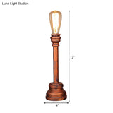Industrial Style Copper Table Lamp With Pipe Design - Perfect For Restaurants