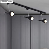 Industrial Stylish Bell Track Light - 3-Light Metallic Rotatable Semi Flush Mount Spotlight For