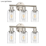 Industrial Vanity Mirror Wall Sconce With Dual Lighting For Bathroom - 3 Lights Up And Down