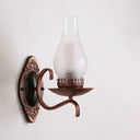 Industrial Wall Lamp With Kerosene Glass Shade And Copper/Bronze Finish Copper / A