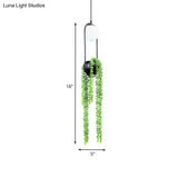 Industrial White Glass Bedroom Pendant Lamp With Spherical Design And Black Cage