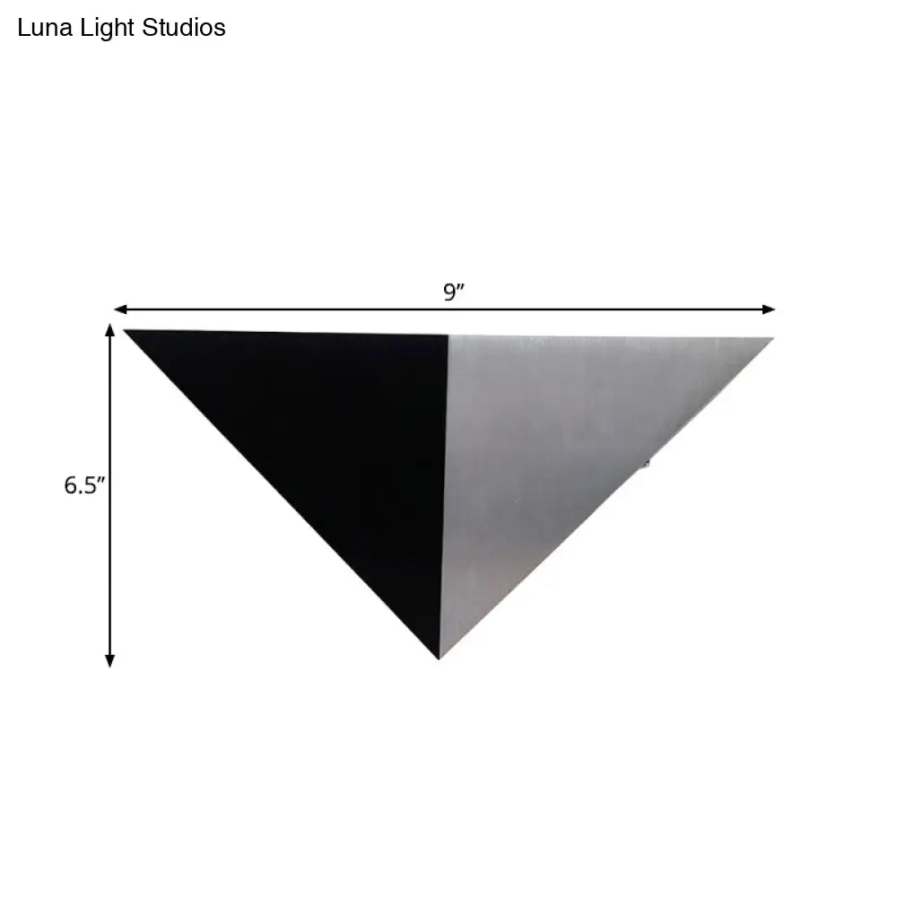 Introducing Our Metal Minimalism Pyramid Wall Lamp Kit - Rgb Led Mounted Light In Sleek Black &