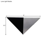 Introducing Our Metal Minimalism Pyramid Wall Lamp Kit - Rgb Led Mounted Light In Sleek Black &