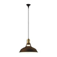 Iron Barn Shaped Industrial Pendulum Light - 1-Bulb Dining Room Pendant Fixture With Vented Socket