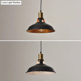 Iron Hanging Pendant Light Fixture For Restaurants - Single Ceiling Pot Cover Lamp