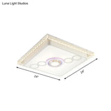 Iron Led Ceiling Light With Crystal Bubbles For Nordic Living Rooms