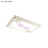 Iron Led Ceiling Light With Crystal Bubbles For Nordic Living Rooms