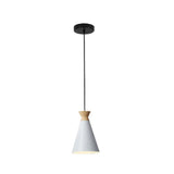 Iron Nordic Pendant Lamp With Oval/Cone/Dome Shade In Grey/White For Bedroom White / Cone