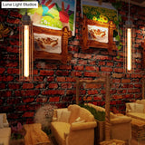 Iron Tube Pendant Ceiling Light - 1-Light Industrial Down Lighting Black Restaurant Hanging