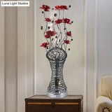 Isabel - Decorative Twig Column Table Lamp: Aluminum Led Desk Lighting
