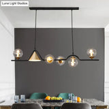 Ivory Glass Island Pendant Light: Geometric Contemporary Hanging Fixture For Restaurants