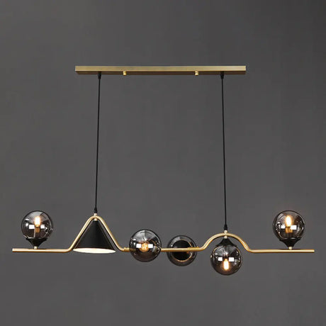 Ivory Glass Island Pendant Light: Geometric Contemporary Hanging Fixture For Restaurants 6 / Gold