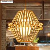 Japanese Bamboo Hanging Lamp - Conical Design 14/18 Wide Beige Ceiling Pendant Light