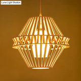 Japanese Bamboo Hanging Lamp - Conical Design 14/18 Wide Beige Ceiling Pendant Light