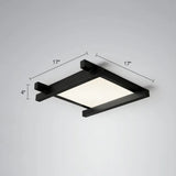 Japanese Checkerboard Acrylic Ceiling Lamp With Led Flush Mount Design For Lounge Black / 17’