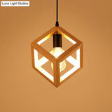 Japanese Wood Single-Bulb Pendant Ceiling Light - Stylish Shade & Ideal For Restaurants