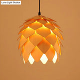 Japanese Wood Single-Bulb Pendant Ceiling Light - Stylish Shade & Ideal For Restaurants