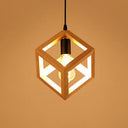 Japanese Wood Single-Bulb Pendant Ceiling Light - Stylish Shade & Ideal For Restaurants / D