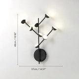 Josephine - Hanging Lamp Nordic Tree Branch iron Art Hanging Light 8 Heads Black / White Lighting