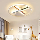 Kids Acrylic Windmill Ceiling Light - 16.5’/20.5’ W Led White Finish Flush Mount Warm/White
